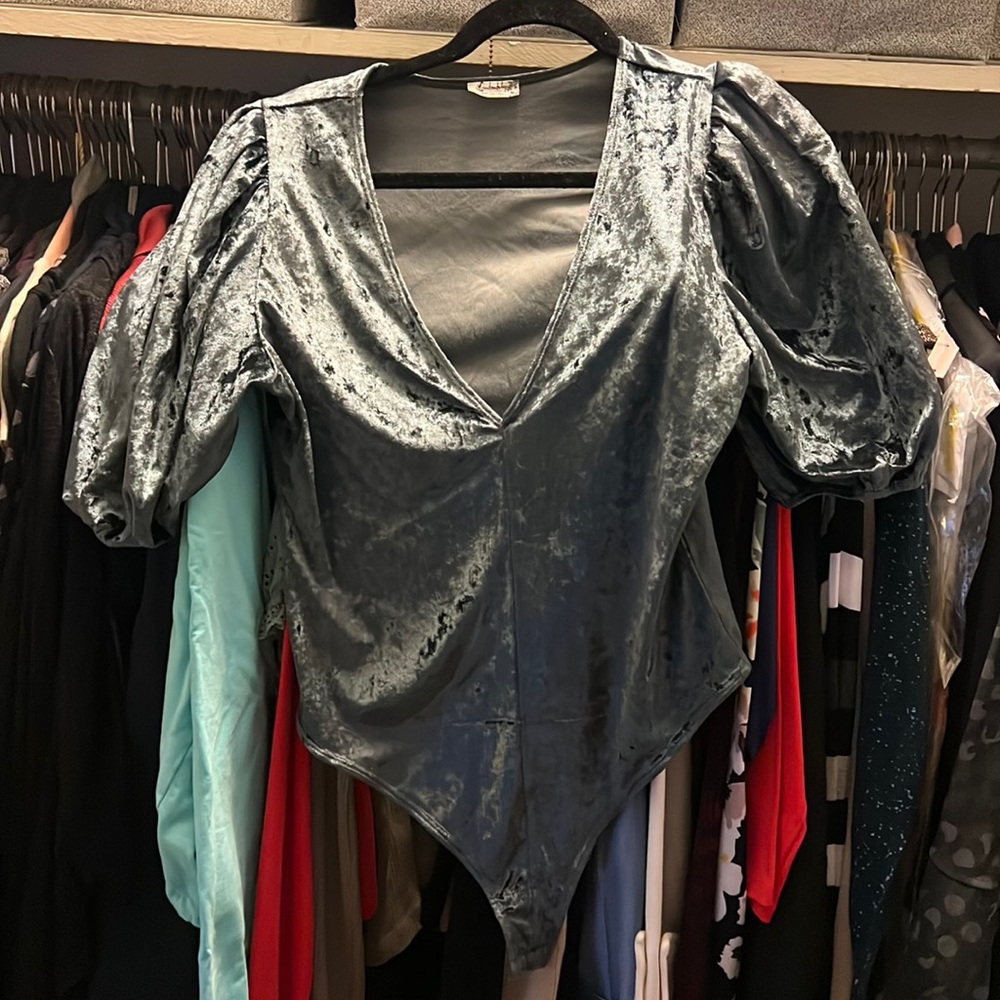 Free people velour bodysuit